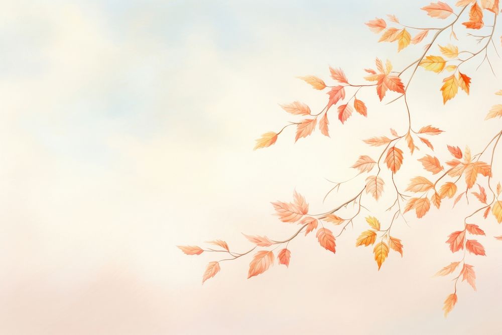 Painting of autumn leaves backgrounds outdoors nature.