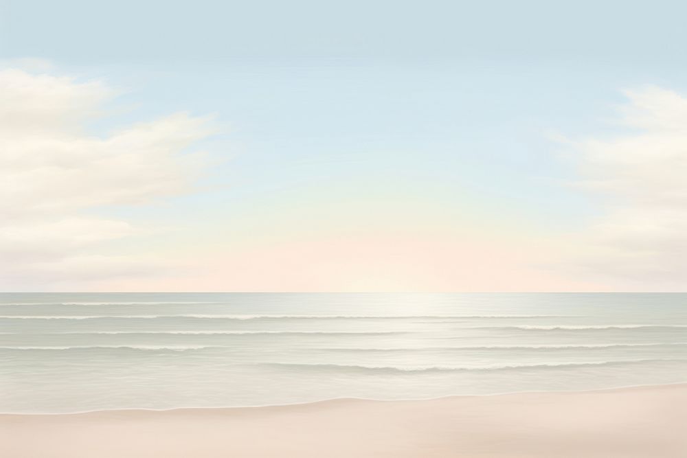 Painting of beach backgrounds outdoors horizon.
