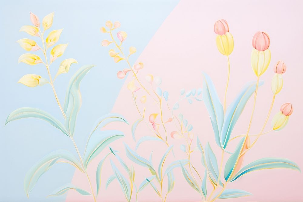 Plant painting backgrounds pattern.