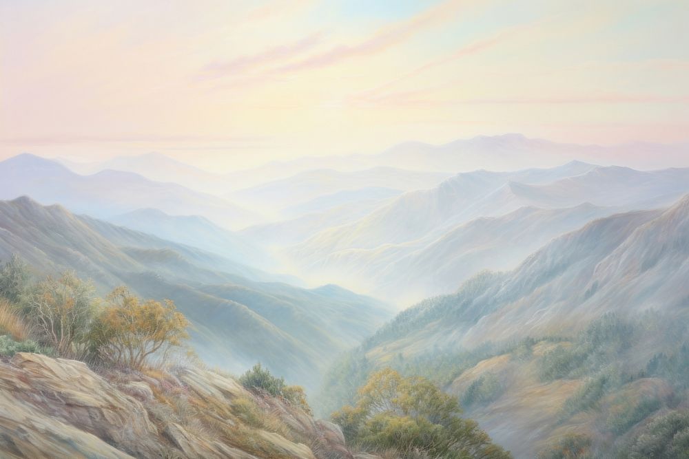 Mountain landscape painting backgrounds.
