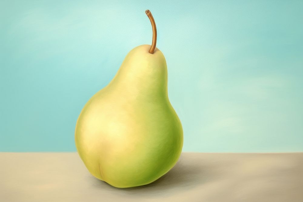 Painting of pear fruit plant food.
