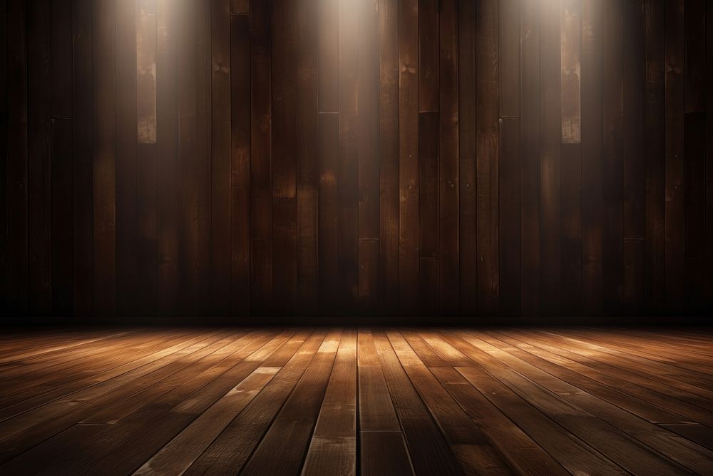 Wooden backdrop floor backgrounds spotlight.