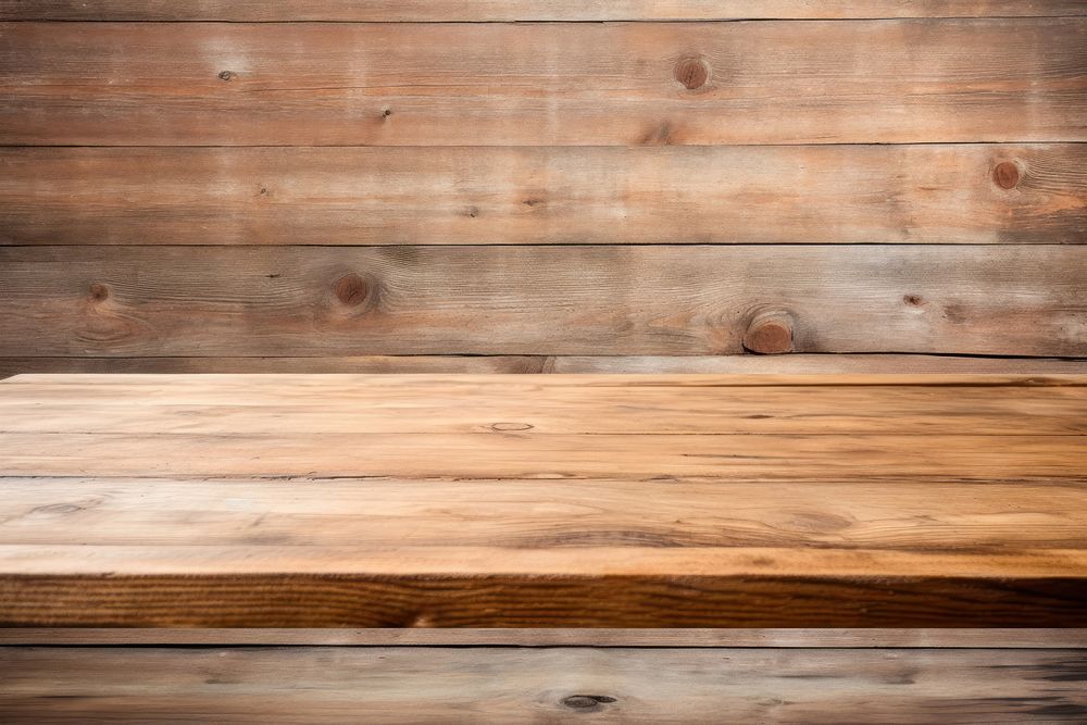 Wooden empty table backgrounds hardwood lumber.