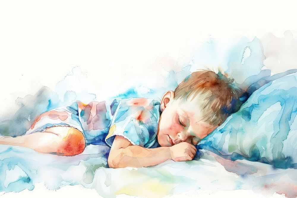 Baby sleeping painting comfortable photography.