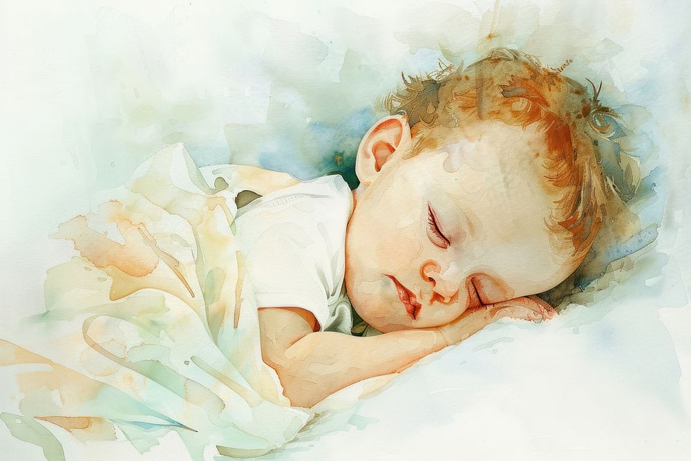 Baby sleeping portrait newborn comfortable.