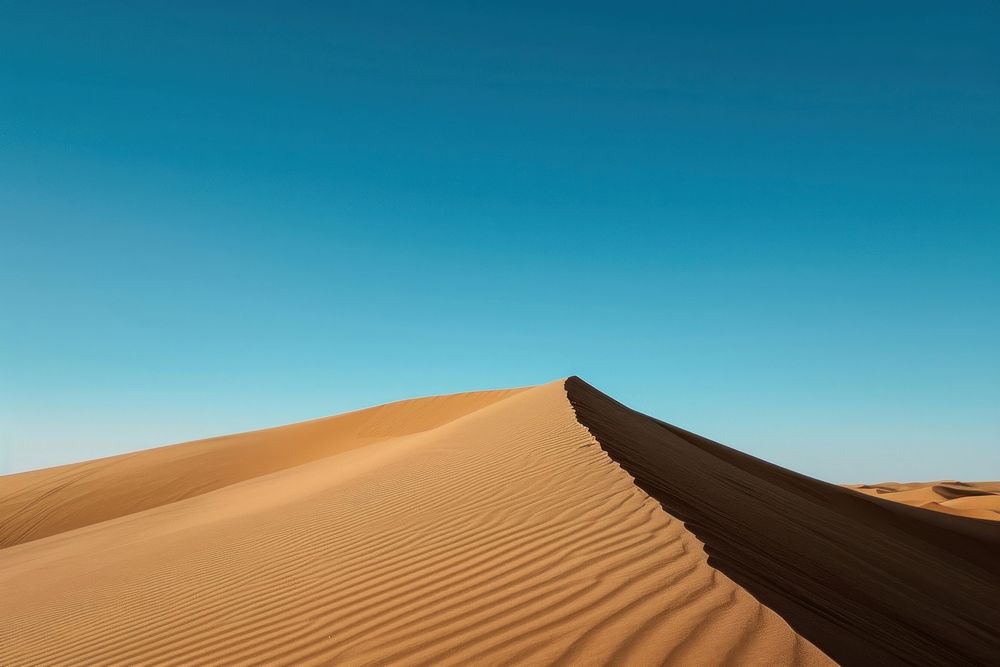 Sand dune desert sky outdoors horizon.