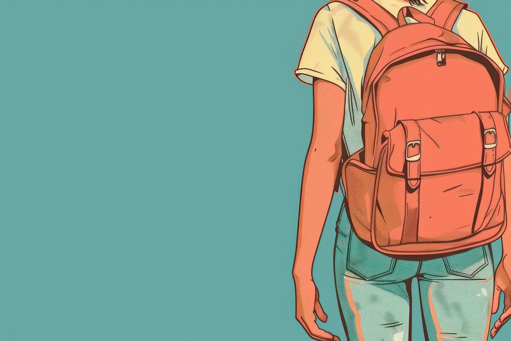 Student backpack bag backpacking.