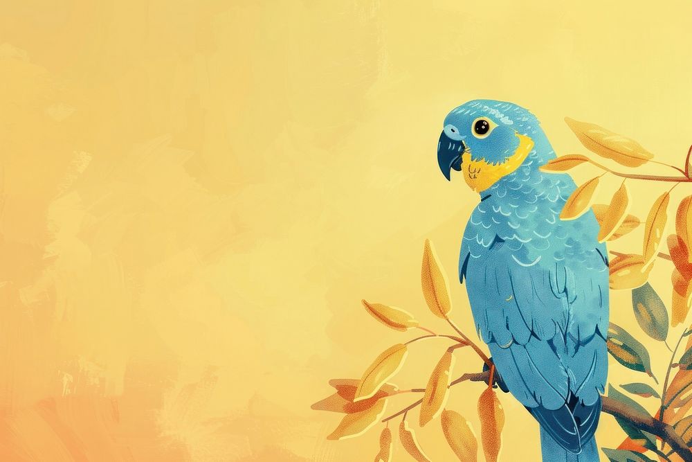 Parrot animal bird blue.