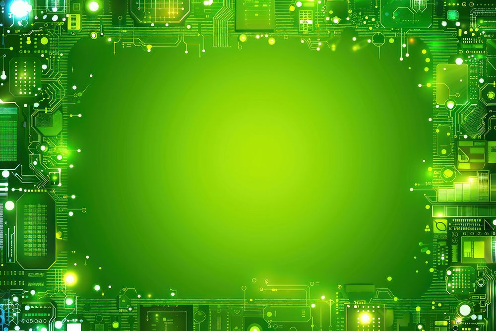 Circuit board backgrounds pattern green.