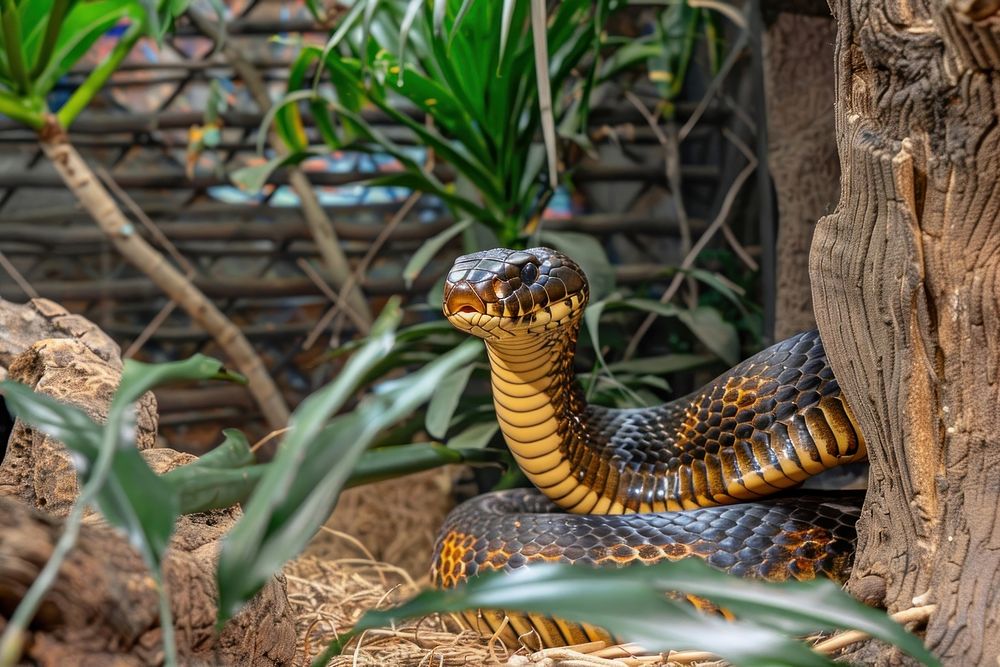 Snake King cobra reptile animal zoo.