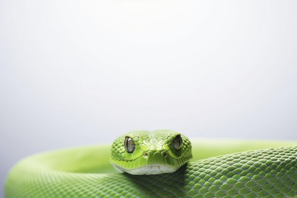 Snake reptile animal green.