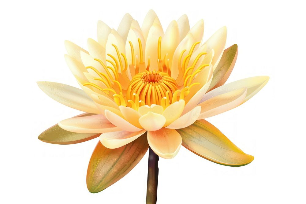 Lotus flower dahlia yellow.