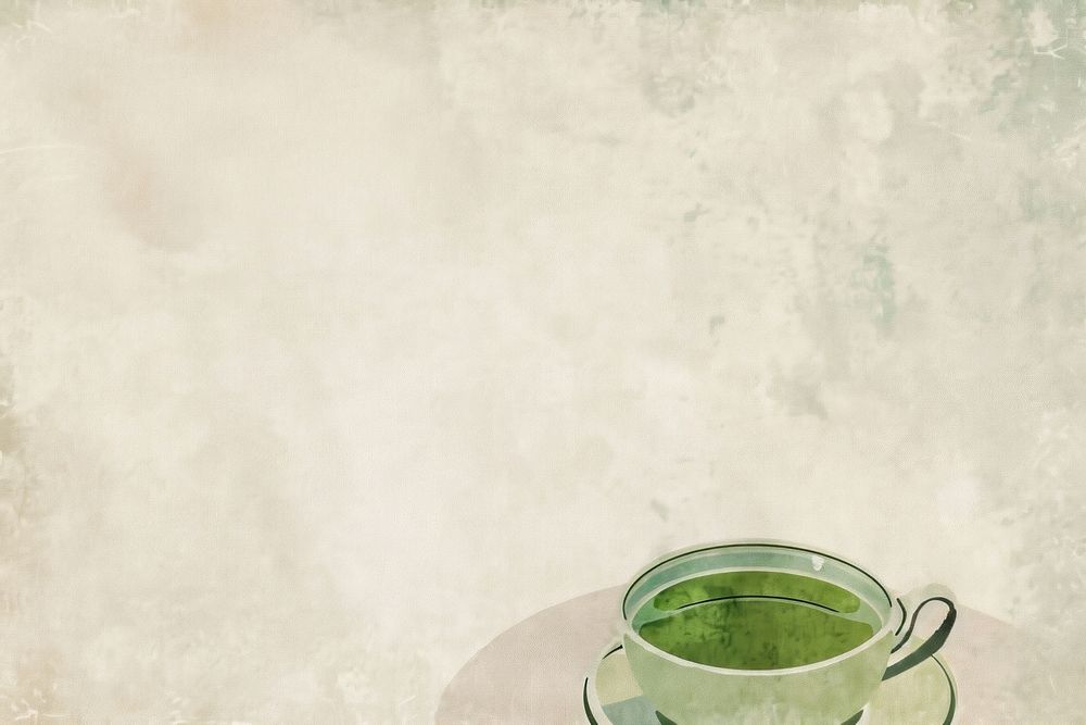 Green tea backgrounds saucer drink.