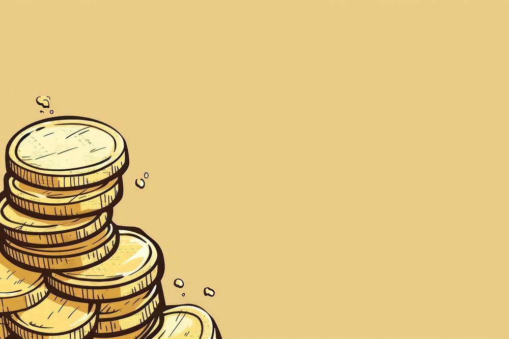 Gold coins backgrounds money copy space.