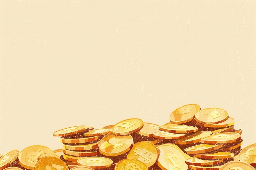 Gold coins backgrounds money copy space.