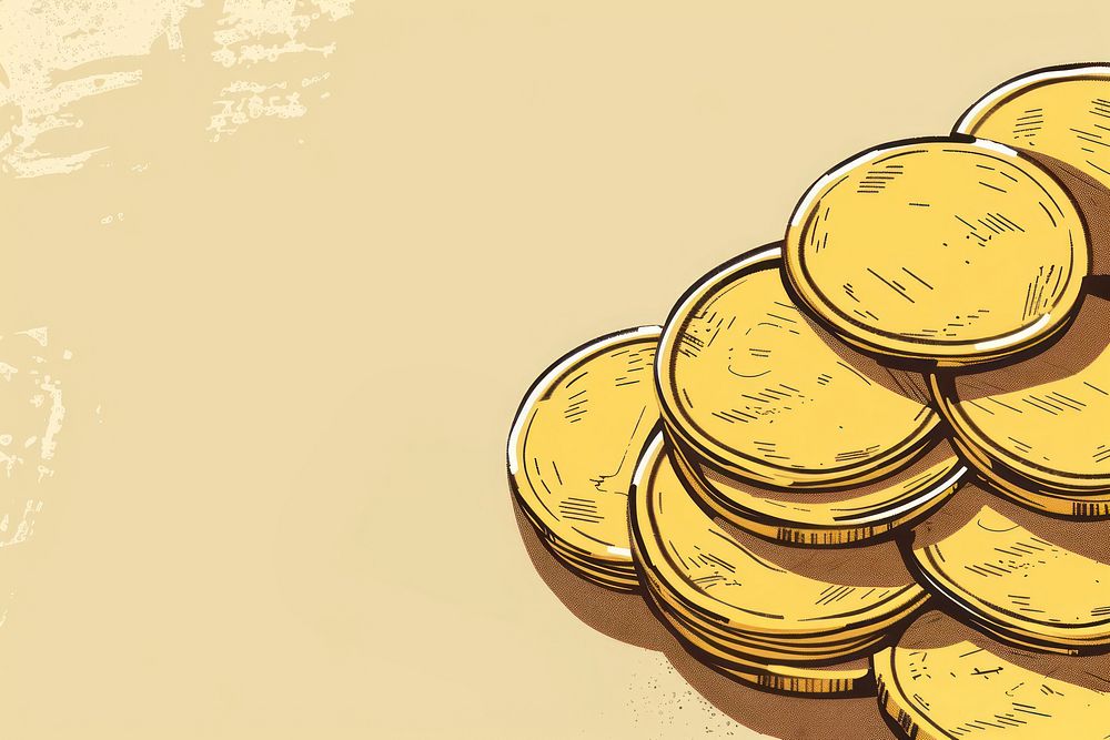 Gold coins backgrounds money investment.