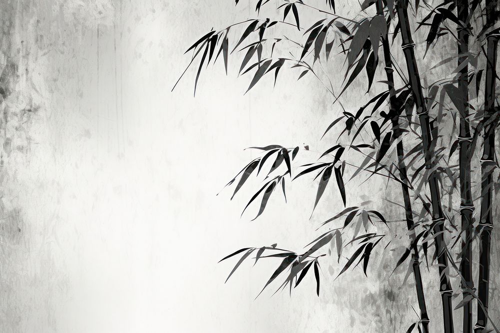 Silkscreen of bamboo backgrounds plant architecture.