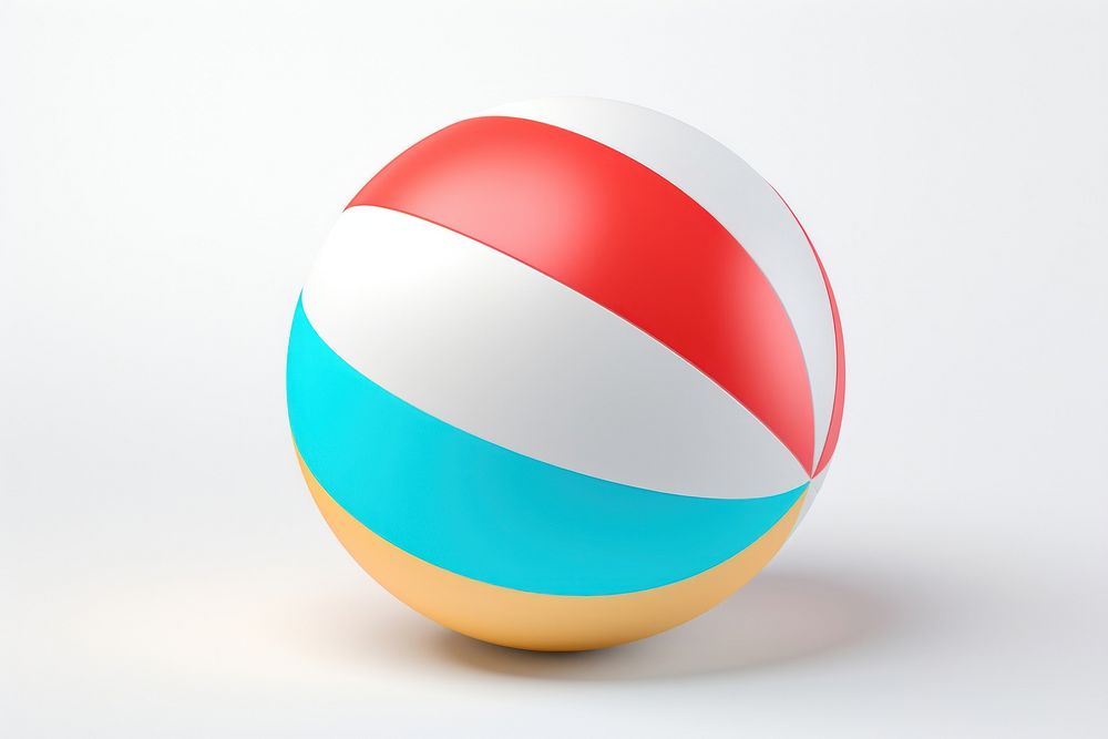 Beach ball sphere white background football.