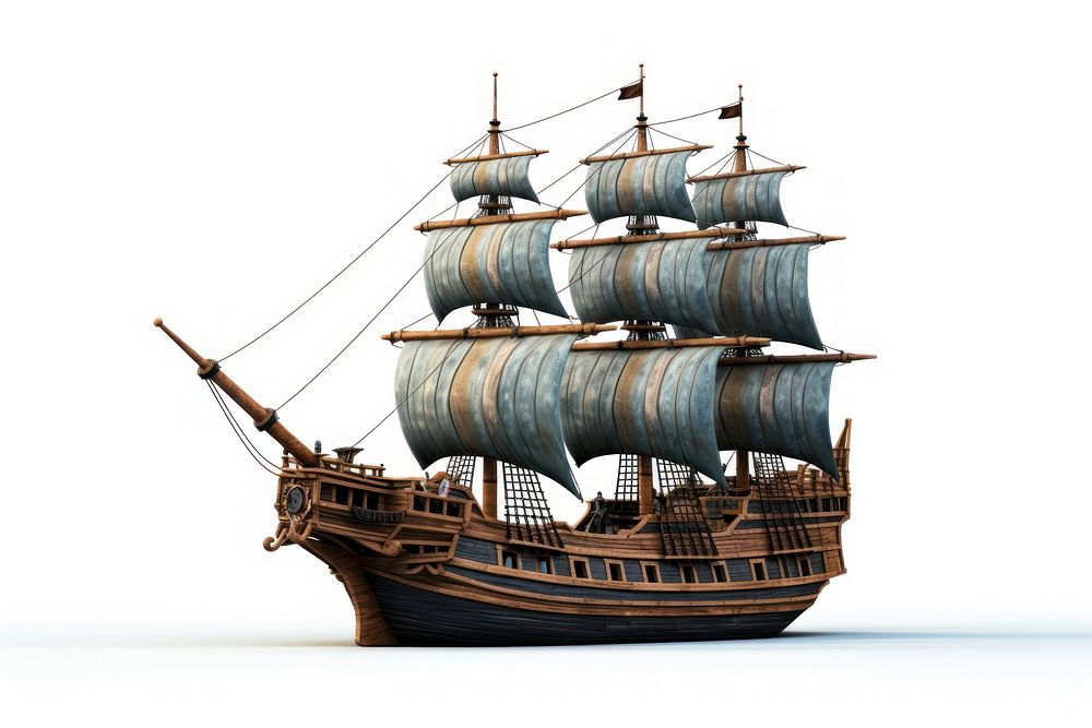 Pirate ship watercraft sailboat vehicle.