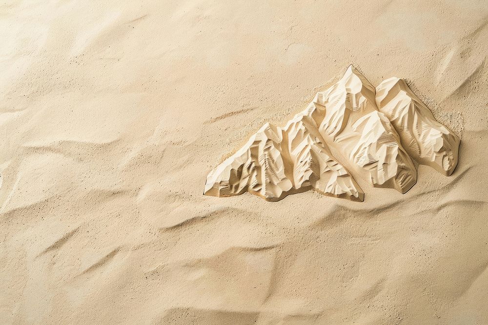 Mountain Bas-relief on sand backgrounds nature landscape.