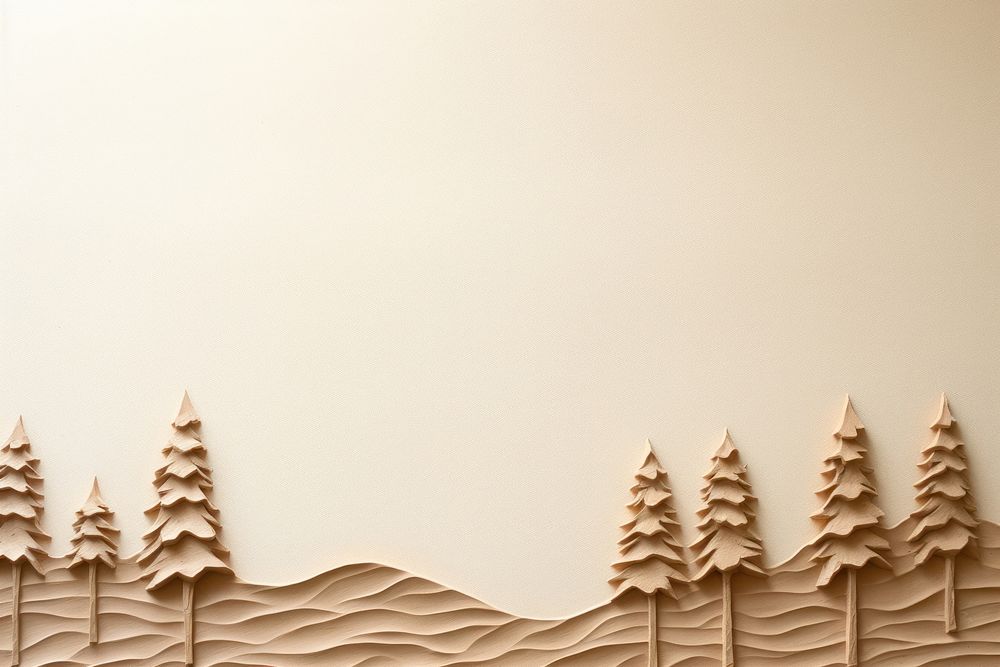 Forest Bas-relief on sand backgrounds nature plant.