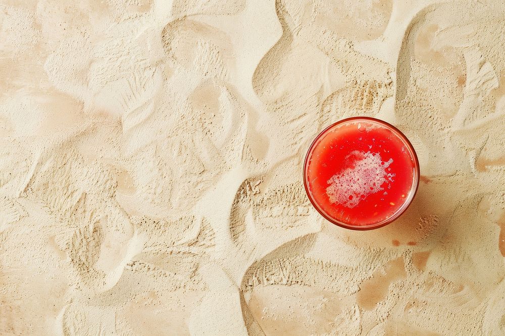 Watermelon juice on sand backgrounds food refreshment.