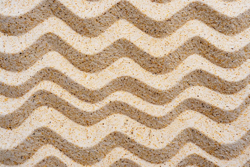 Zig zag pattern on sand backgrounds outdoors texture.