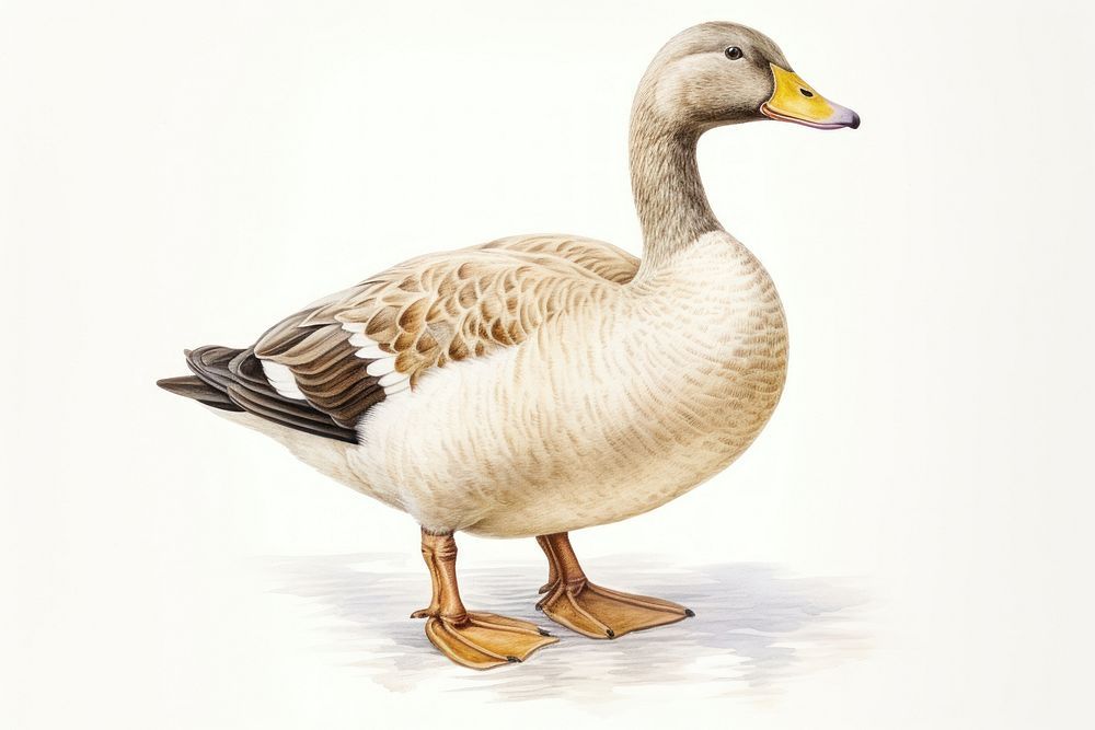 A duck full body animal goose bird.