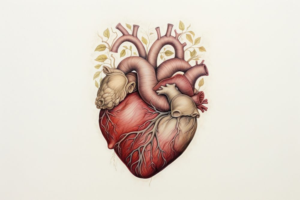 A heart drawing sketch illustrated.