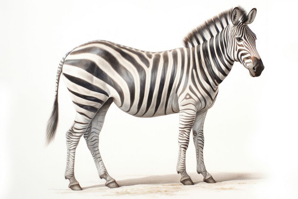 A zebra full body wildlife animal mammal.