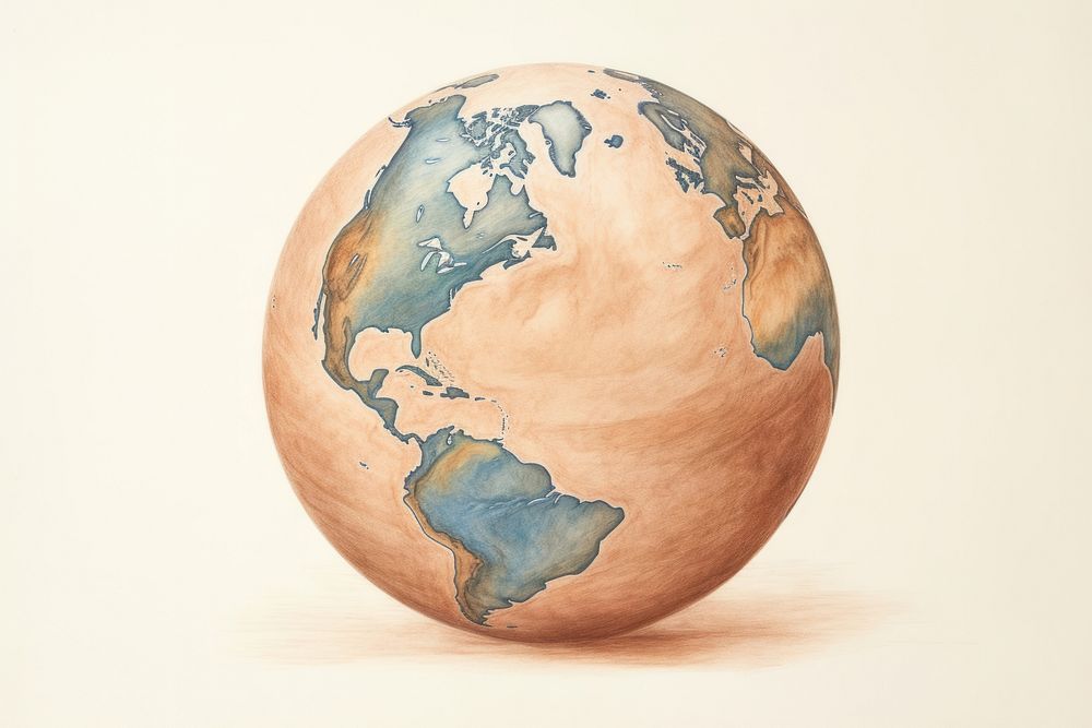 An earth sphere planet globe.