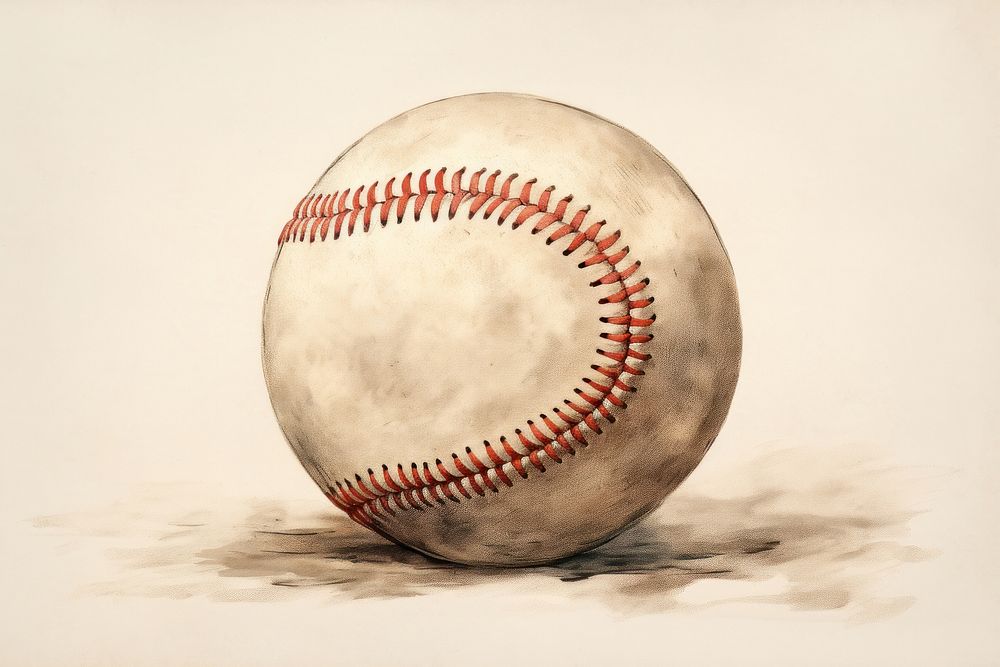 Baseball ball sphere sports glove.