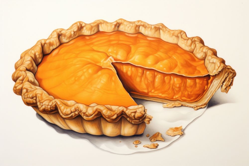 Pumpkin pie dessert pastry food.