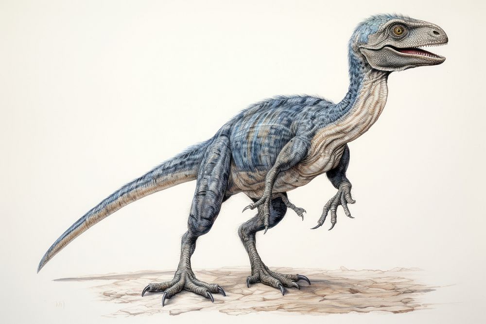 Velociraptor dinosour full body dinosaur | Free Photo Illustration ...