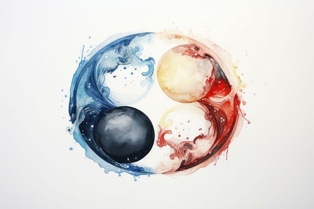 Balance in yin and yang painting art creativity.