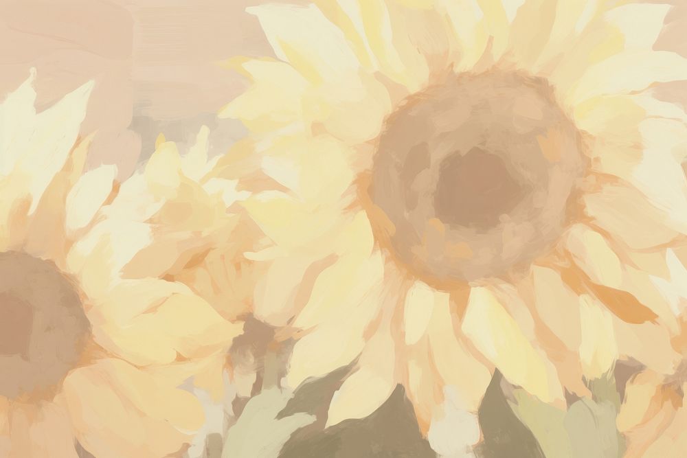 Pastel sunflower background backgrounds abstract painting.