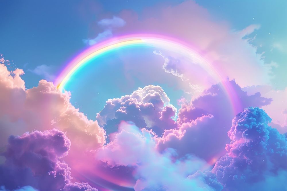 Rainbow ring background cloud backgrounds outdoors.