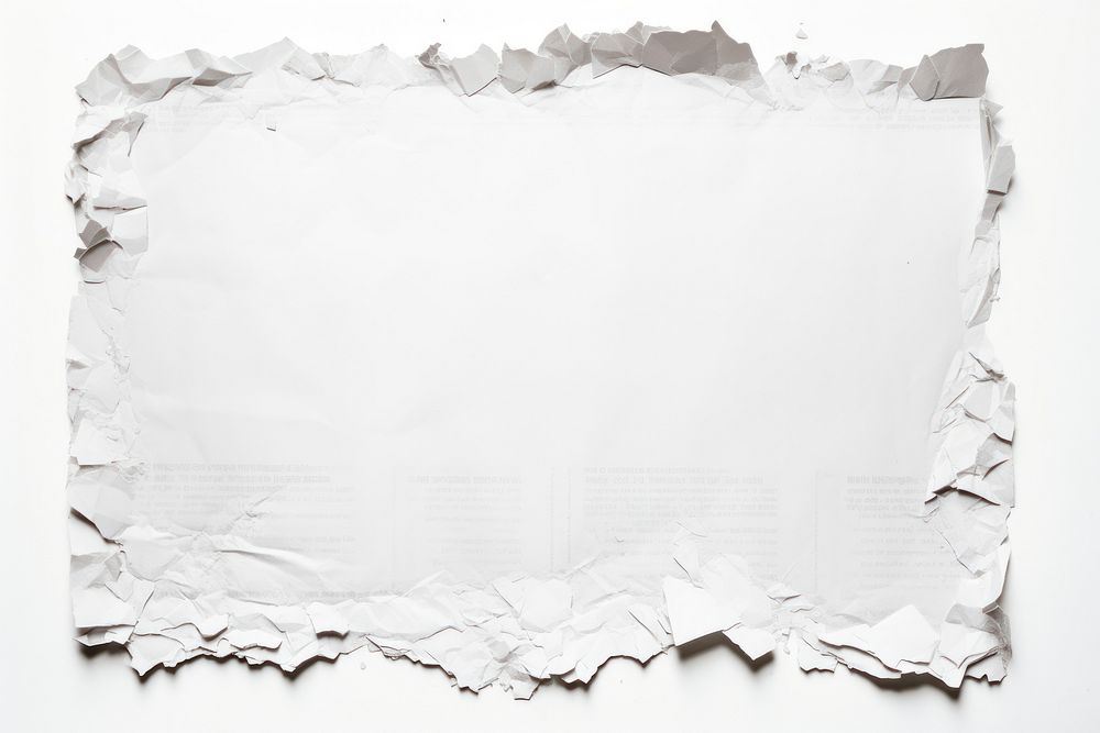 Torn strip of paper aesthetic newspaper backgrounds document white.
