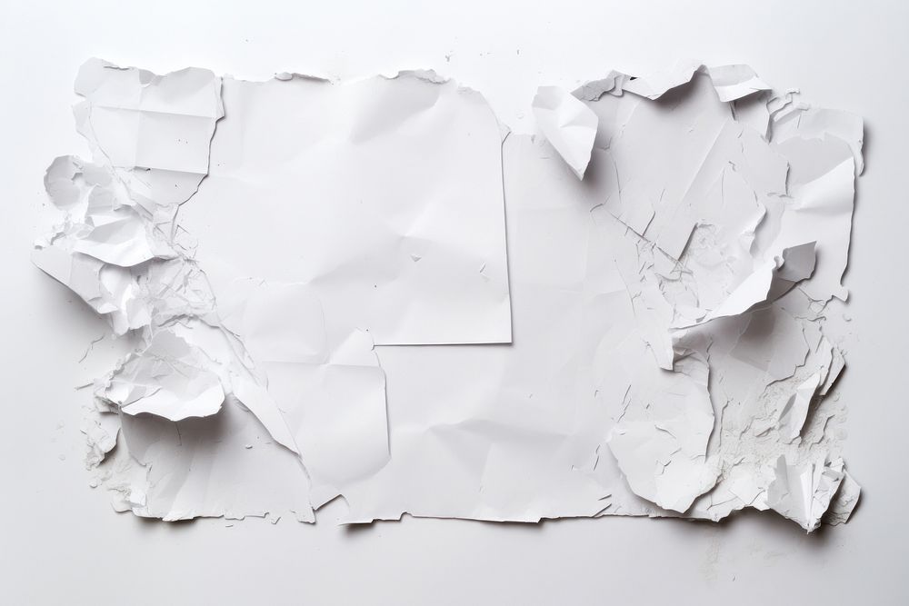 Torn strip of paper newspaper backgrounds white white background.