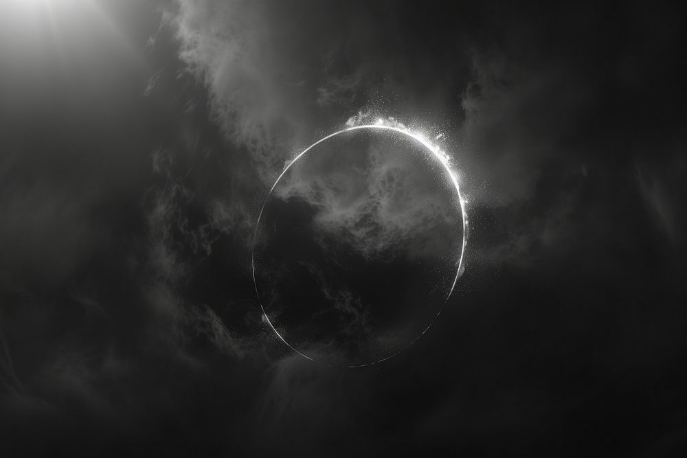Celestial ring of light astronomy outdoors eclipse.