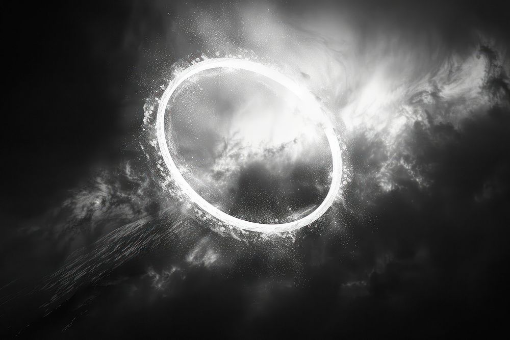 Celestial ring of light space astronomy outdoors.