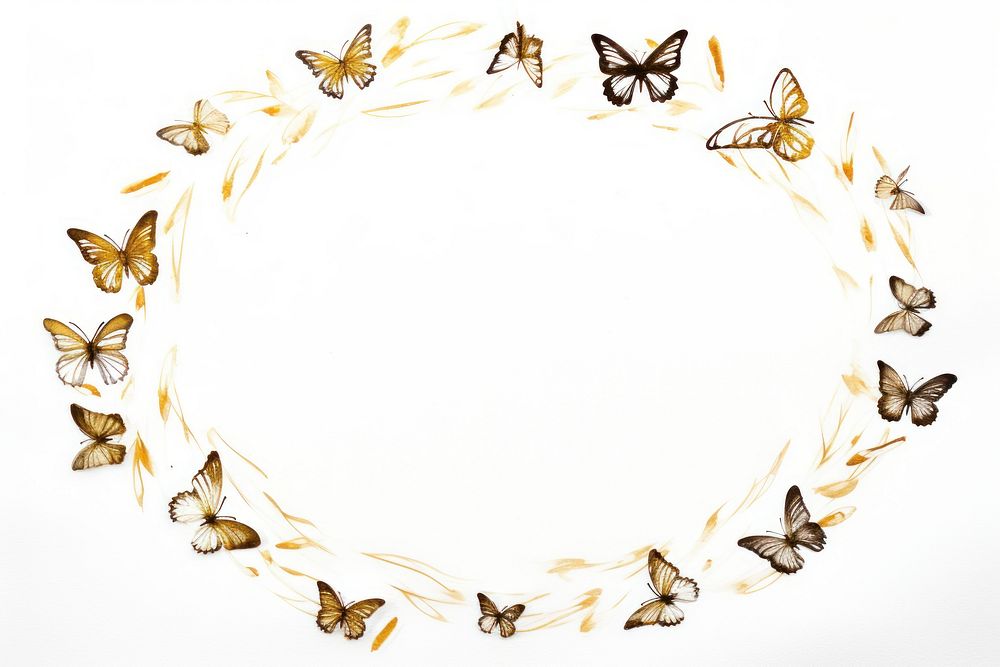 Butterflies border frame butterfly animal insect.