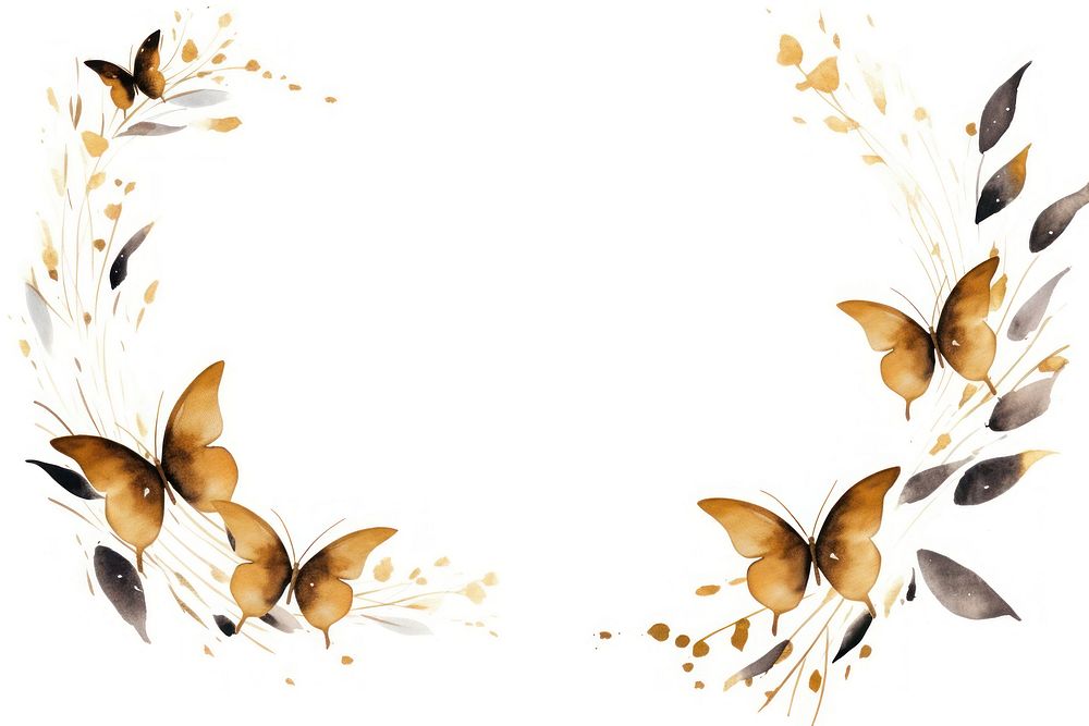 Butterfly border frame pattern fragility graphics.