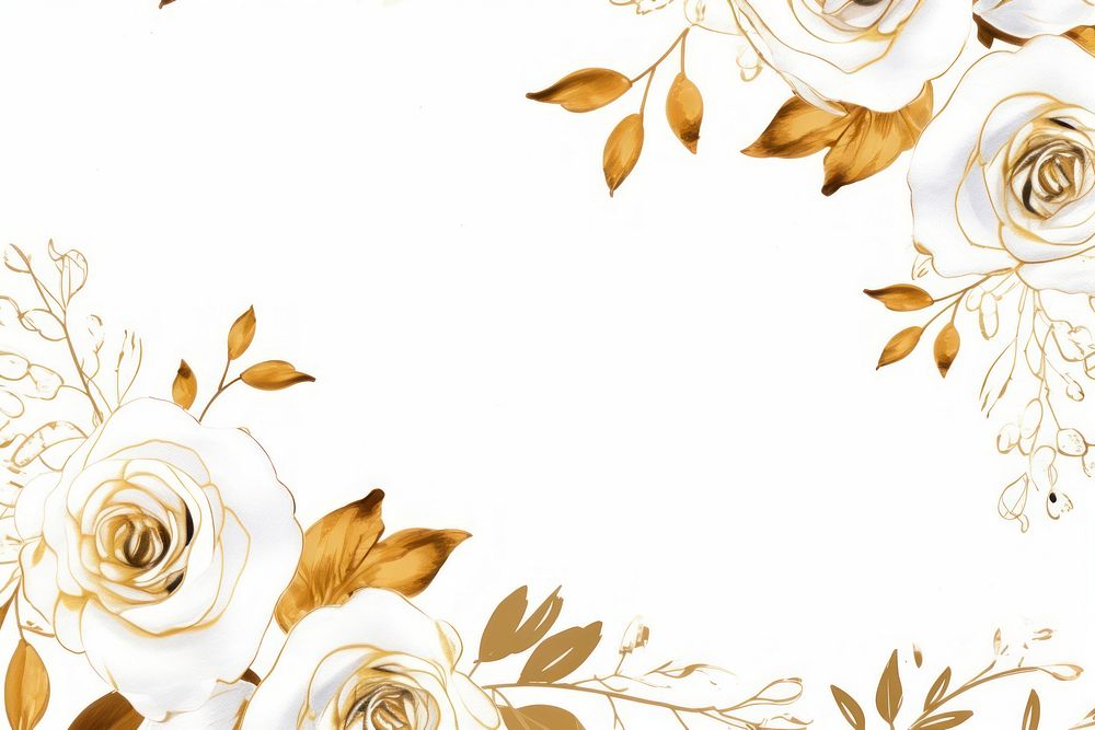 Roses border frame backgrounds pattern white.
