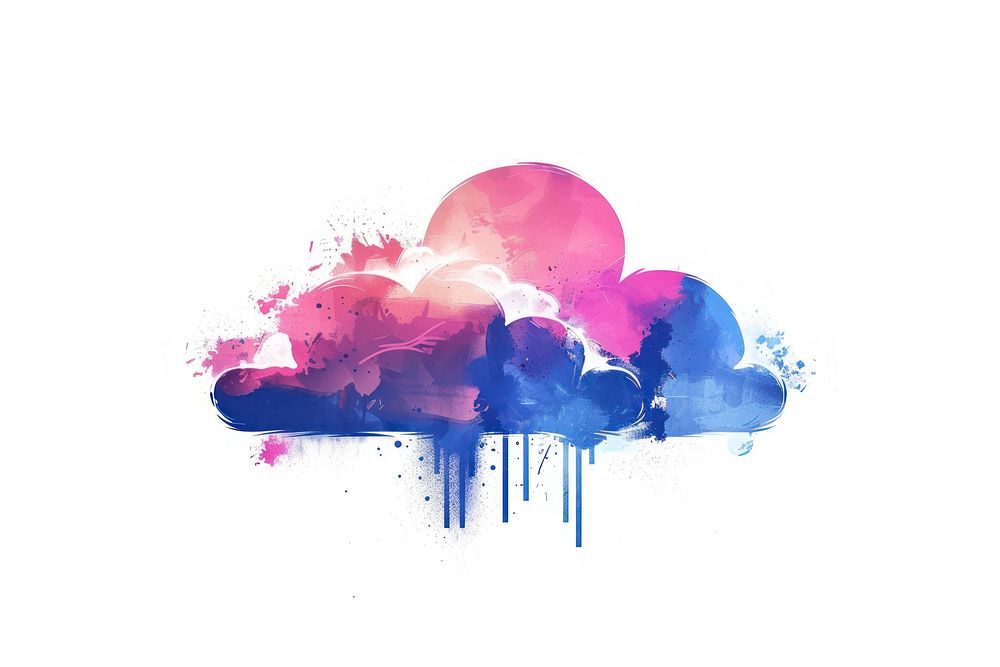 Vector spray paint graffiti cloud icon backgrounds painting purple.