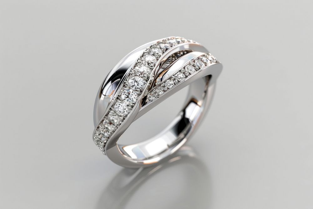 Jewelery ring with diamonds platinum gemstone jewelry.