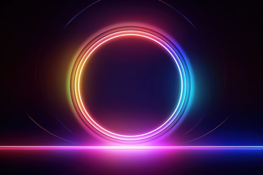 Abstract background technology glowing rainbow.