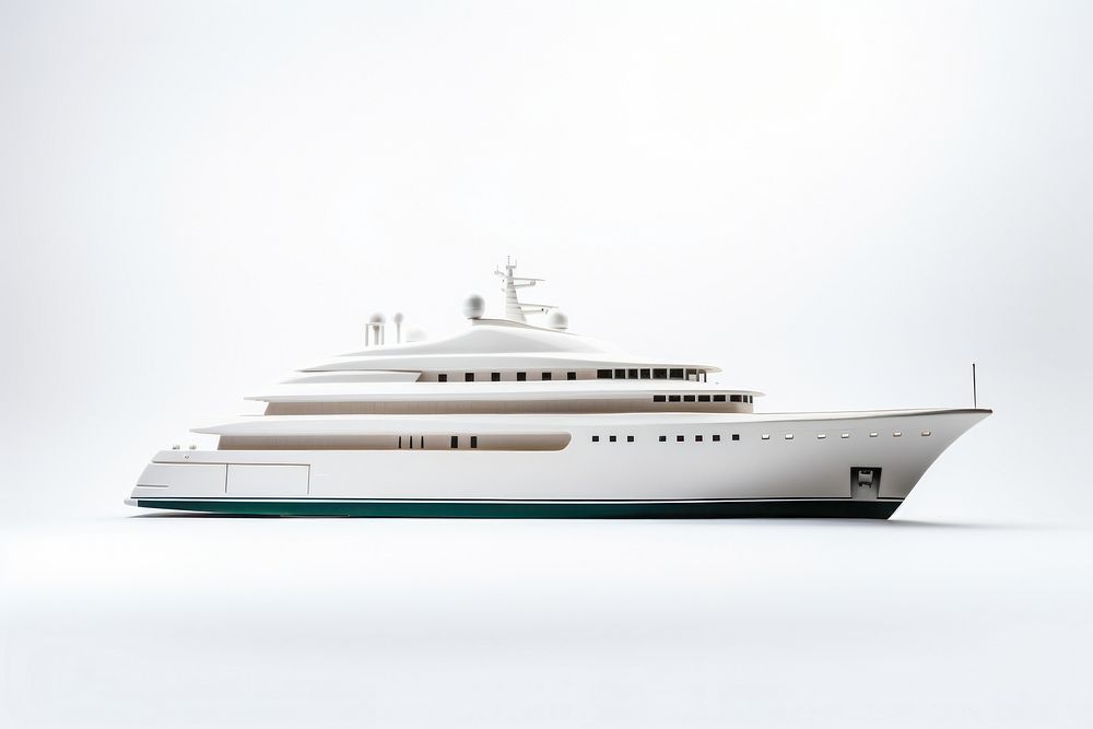 Luxury white ship vehicle yacht boat.