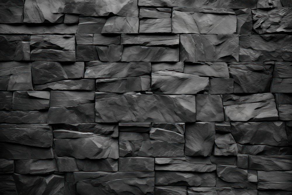 Basalt wall architecture backgrounds black.