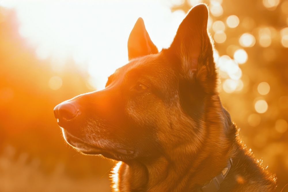 Dog close up sunlight outdoors mammal.